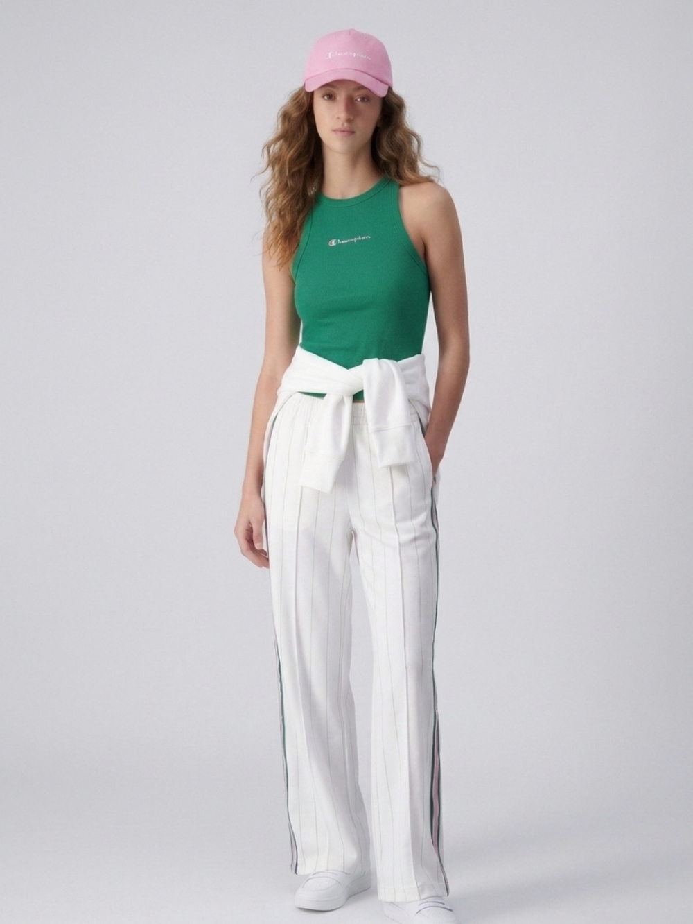 Champion Pink & Green Pinstrip Pant & Top Set